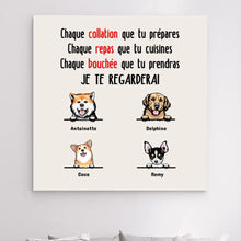 Charger l'image dans la galerie, Impressions sur métal personnalisée, cadeau pour Maman Papa Chien, Jusqu'à 6 Chiens, Je te regarderai