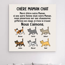 Charger l'image dans la galerie, Impressions sur métal personnalisée, cadeau pour Maman Chat, fête des mères, Jusqu'à 8 chats, Chère Maman