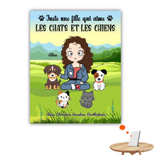Charger l'image dans la galerie, Jusqu'à 9 animaux, Impression sur table personnalisée, TableTop Print cadeau pour Maman Chat, Chien,Fille aime Chiens Chats