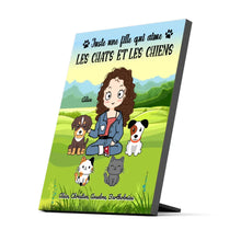 Charger l'image dans la galerie, Jusqu'à 9 animaux, Impression sur table personnalisée, TableTop Print cadeau pour Maman Chat, Chien,Fille aime Chiens Chats