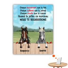 Charger l'image dans la galerie, Jusqu'à 3 chevaux, Impression sur table personnalisés, TableTop Print chevaux, chaque mouvement que tu fais