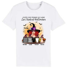 Charger l'image dans la galerie, Jusqu'à 12 chats, Halloween t shirt chat femme, tee shirt personnalisé chat, maman chat