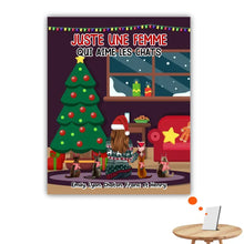 Charger l'image dans la galerie, Jusqu'à 5 Chats, Impression sur table personnalisée, TableTop Print cadeau pour maman Chat, Noel, Femme Aime Les Chats