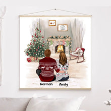 Charger l'image dans la galerie, Toile à suspendre personnalisée, Toile cadeau pour Couple, mari, femme, petite amie, petit ami, Joyeux Noël