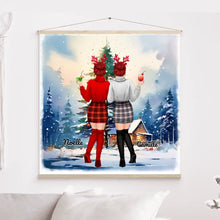 Charger l'image dans la galerie, Toile à suspendre personnalisée, Toile cadeau pour sœur, amie, meilleures amie, joyeux Noël