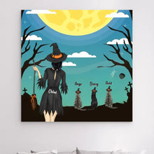 Charger l'image dans la galerie, Impressions sur métal personnalisée, cadeau pour Maman Chat, joyeux Halloween, Jusqu'à 3 Chats
