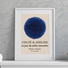 Charger l'image dans la galerie, Passe partout personnalisée carte des étoiles, cadre personnalisée, Le jour de notre rencontre