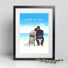 Charger l'image dans la galerie, Couple de mariage sur la plage personnalisée, Passe partout polaire cadeau pour couple, anniversaire de mariage