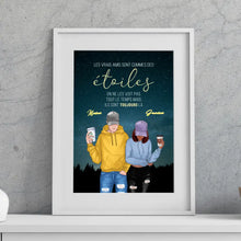 Charger l'image dans la galerie, Jusqu'à 2 filles, Passe partout personnalisée, Cadeau pour meilleurs amis, sœurs, Les vrais amis