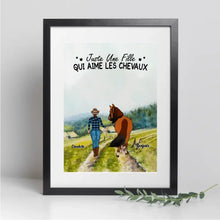 Charger l'image dans la galerie, Jusqu'à 2 chevaux, Passe partout personnalisés, Cadeau Pour Maman cheval, village, fille qui aime les chevaux