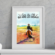 Charger l'image dans la galerie, Jusqu'à 3 chevaux, Passe partout personnalisés, Cadeau Pour Maman cheval, Juste Une Fille Qui Aime Les Chevaux
