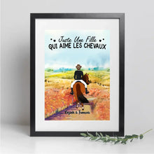 Charger l'image dans la galerie, Jusqu'à 3 chevaux, Passe partout personnalisés, Cadeau Pour Maman cheval, Juste Une Fille Qui Aime Les Chevaux