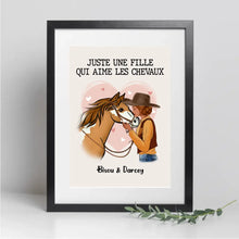 Charger l'image dans la galerie, Passe partout personnalisés, Cadeau Pour Maman cheval, fête des mères, Juste Une Fille Qui Aime Les Chevaux