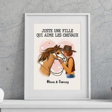 Charger l'image dans la galerie, Passe partout personnalisés, Cadeau Pour Maman cheval, fête des mères, Juste Une Fille Qui Aime Les Chevaux