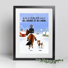 Charger l'image dans la galerie, Passe partout personnalisés, Cadeau Pour Maman Cheval, Joyeux Noël, Fille aime les chevaux et les chiens