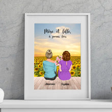 Charger l'image dans la galerie, Jusqu'à 5 filles, Passe partout personnalisée, Cadeau pour Maman, fête des mères, mères et filles