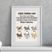 Charger l'image dans la galerie, Jusqu'à 8 chats, Passe partout personnalisée, cadeau pour Maman Chat, fête des mères, Chère Maman