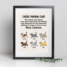 Charger l'image dans la galerie, Jusqu'à 8 chats, Passe partout personnalisée, cadeau pour Maman Chat, fête des mères, Chère Maman