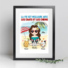 Charger l'image dans la galerie, Jusqu'à 9 animaux, Passe partout personnalisée, cadeau pour Maman Chat, Chien, Été, Plage