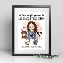 Charger l'image dans la galerie, Jusqu'à 9 animaux, Passe partout personnalisée, cadeau pour Maman Chat, Chien, Fille aime Chiens Chats