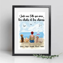 Charger l'image dans la galerie, Jusqu'à 4 animaux, Passe partout personnalisée, cadeau pour Maman Chat, Chien, Été, Plage