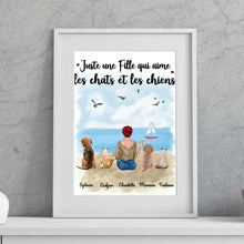 Charger l'image dans la galerie, Jusqu'à 4 animaux, Passe partout personnalisée, cadeau pour Maman Chat, Chien, Été, Plage