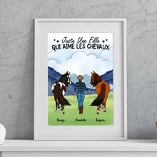 Charger l'image dans la galerie, Jusqu'à 2 chevaux, Passe partout personnalisés, cadeau Pour Maman cheval, Juste Une Fille Qui Aime Les Chevaux
