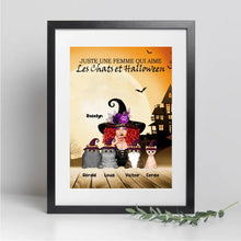 Charger l'image dans la galerie, Jusqu'à 6 Chats, Passe partout personnalisée, Cadeau pour Maman Chat, sorcière, Joyeux Halloween