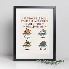Charger l'image dans la galerie, Jusqu'à 6 Chats, Passe partout personnalisée, Cadeau pour Maman, Papa Chat, Joyeux, Meilleure Vie