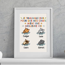 Charger l'image dans la galerie, Jusqu'à 6 Chats, Passe partout personnalisée, Cadeau pour Maman, Papa Chat, Joyeux, Meilleure Vie