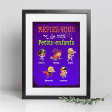Charger l'image dans la galerie, Jusqu'à 12 enfants, Passe partout personnalisée, Cadeau pour Halloween, Mamie, Papy, Grand-père, Grand-mère