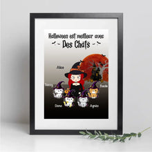 Charger l'image dans la galerie, Jusqu'à 9 Chats, Passe partout personnalisée, cadeau pour Maman Chat, fille, Halloween des chats