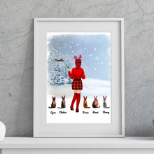 Charger l'image dans la galerie, Jusqu'à 5 Chats, Passe partout personnalisée, cadeau pour Maman Chat, neige, joyeux Noël