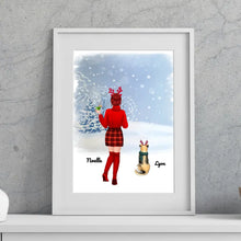 Charger l'image dans la galerie, Jusqu'à 5 Chiens, Passe partout personnalisée, Cadeau pour Maman Chien, neige, joyeux Noël