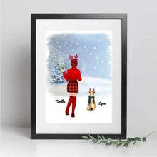 Charger l'image dans la galerie, Jusqu'à 5 Chiens, Passe partout personnalisée, Cadeau pour Maman Chien, neige, joyeux Noël