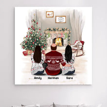 Charger l'image dans la galerie, Impressions sur métal personnalisée, cadeau pour papa, grand-père, joyeux Noel, Jusqu'à 5 filles, père et filles