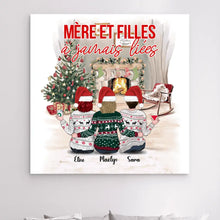 Charger l'image dans la galerie, Jusqu'à 4 filles, Impression sur Acrylique personnalisée, cadeau pour maman, joyeux Noel, mère et filles