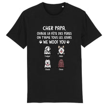 Charger l'image dans la galerie, Jusqu'à 9 chiens, T shirt personnalisé chien, t shirt homme papa chien, cher papa