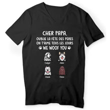 Charger l'image dans la galerie, Jusqu'à 9 chiens, T shirt personnalisé chien, t shirt homme papa chien, cher papa