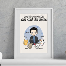 Charger l'image dans la galerie, Jusqu'à 9 Chats, Passe partout personnalisée, cadeau pour papa Chat, Homme, Garçon Qui Aime Les Chats