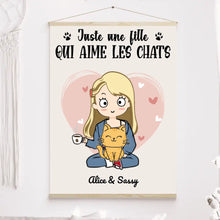 Charger l'image dans la galerie, Jusqu'à 9 Chats, Toile à suspendre personnalisée, Toile cadeau pour Maman Chat, Femme, Fille Qui Aime Les Chats