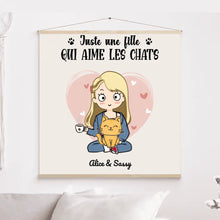 Charger l'image dans la galerie, Jusqu'à 9 Chats, Toile à suspendre personnalisée, Toile cadeau pour Maman Chat, Femme, Fille Qui Aime Les Chats
