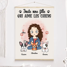 Charger l'image dans la galerie, Jusqu'à 9 Chiens, Toile à suspendre personnalisée, Toile cadeau pour Maman Chien, Femme, Fille Qui Aime Les Chiens