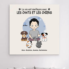 Charger l'image dans la galerie, Jusqu'à 9 Chiens/Chats, Impression sur Acrylique personnalisée, cadeau pour papa Chien, Chat, Homme, Garçon