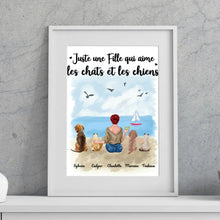 Charger l'image dans la galerie, Jusqu'à 6 animaux, Passe partout personnalisée, cadeau pour maman Chien, Chat, Femme, Fille aime Chiens Chats