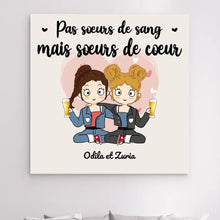 Charger l'image dans la galerie, Impressions sur Métal Personnalisée - Cadeau Parfait Pour Sœurs Et Meilleures Amies, Un Souvenir Inoubliable !, Mais Sœurs De Cœur