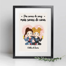 Charger l'image dans la galerie, Passe-partout personnalisée, cadeau unique pour sœurs de cœur et meilleures amies – Un souvenir personnalisé touchant