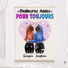 Charger l'image dans la galerie, Toile à suspendre personnalisée, Toile cadeau pour sœurs, amies, filles, meilleures amies pour toujours