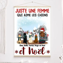 Charger l'image dans la galerie, Jusqu'à 6 Chiens, Toile à suspendre personnalisée, Noël cadeau pour Maman Chien, Femme, Fille Qui Aime Les Chiens