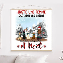 Charger l'image dans la galerie, Jusqu'à 6 Chiens, Toile à suspendre personnalisée, Noël cadeau pour Maman Chien, Femme, Fille Qui Aime Les Chiens